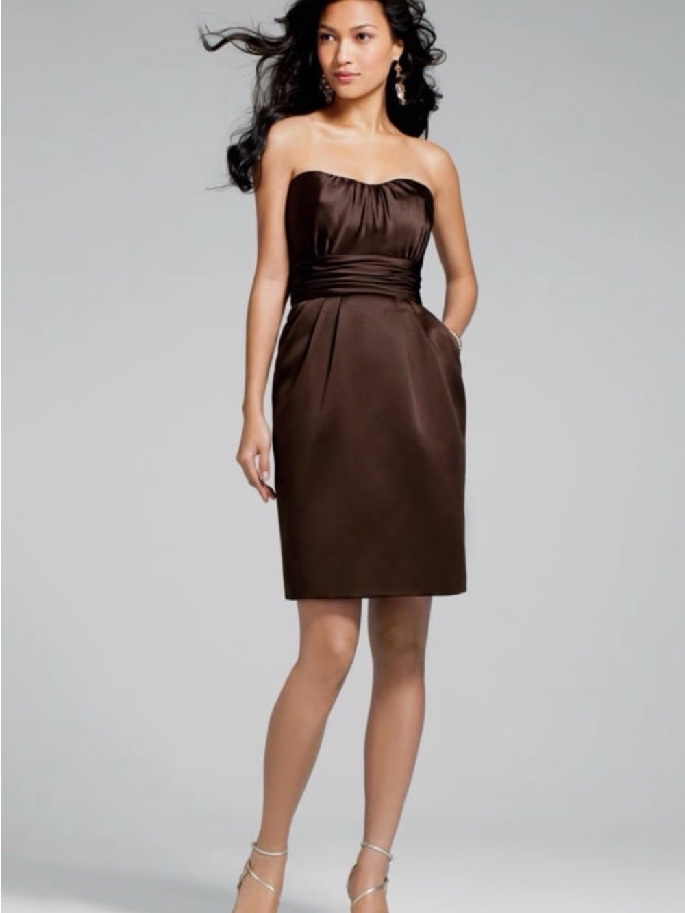 Alfred Angelo Espresso Bridesmaid Dress - size US 4